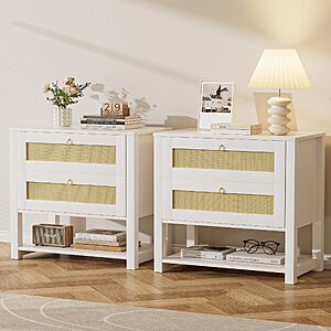 Amazon – SYESWAY 2-Pc Rattan Nightstand Set - $94.99 w/ Code