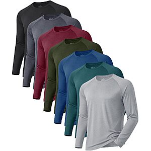 Amazon – 7-Pack Men's Long-Sleeve Quick-Dry Shirts - $23.39–$32.39 w/ Code