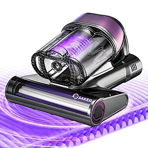 Saker Handheld Mattress Vacuum Cleaner w/ 16KPa Suction, UVC Light & 140°F Heated Air $44.99 + Free Shipping