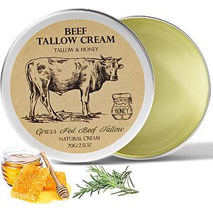 Amazon – Beef Tallow & Honey Face Moisturizer - $5.54 w/ Code