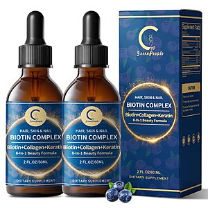 Amazon – Biotin & Collagen Liquid Drops - $9.89 w/ Code