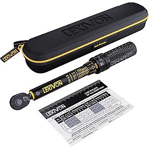 LEXIVON Torque Wrenches:  1/4" 10-150 $34.97 - 1/4" 20-200 $24.68 - 3/8" $27.98 - 1/2" $31.48 - Bike Torch Kit $39.58 + Free Shipping w/ Prime or on $35+