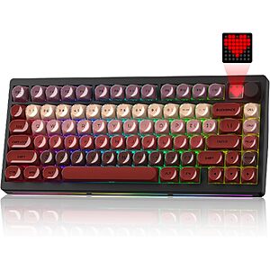 Womier MT75 Lipstick Wireless Gaming Mechanical Keyboard, Screen & Knob - $45.99