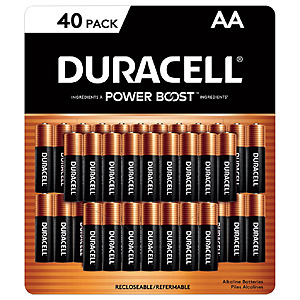 Duracell Coppertop Alkaline AA Batteries, 40-count - $18.99