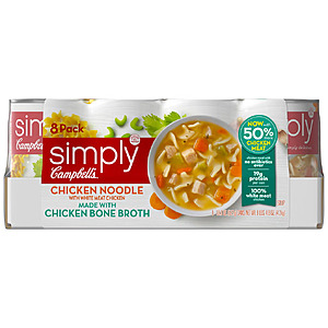 In-Store: Campbell's, Simply Chicken Noodle Soup, 18.6 oz, 8-Count for $6.99