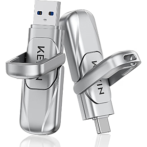 KEXIN 128GB Flash Drive up to 450MB/s USB 3.2 Dual USB Drive - $34.98