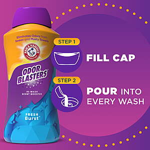 $8.57, get $3.50 Walmart Cash Limit 2 ARM & HAMMER Odor Blasters Laundry Scent Beads Alternative, Fresh Burst Scent, 45 Oz