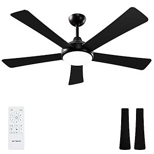 52" Autoday Ceiling Fan w/ Dimmable LED Light, Remote & Quiet DC Motor $43.50 + Free Shipping