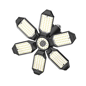 LUCORUSC 1 Pack 200W Super Bright Ceiling Led Shop Lights, 6500K, 22000LM Deformable Garage Light $15.99