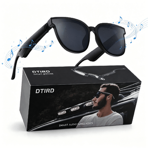 DTIRD Bluetooth AI Smart Glasses, Music Sunglasses with Open-Ear Speaker, Voice Control & HD Mic, UV400 Lens, 10H Playtime, Waterproof $22.99