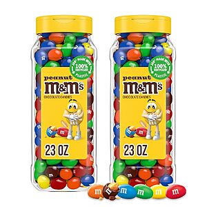 2-Pack 23-Oz M&M's Peanut Milk Chocolate Candy Jars $14 w/ S&S + Free Shipping w/ Prime or on $35+
