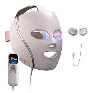 Shark CryoGlow LED Face Mask, Red Light Therapy, Under-Eye Cooling $299