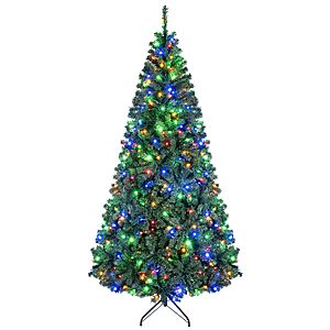 Goplus 5ft Pre-Lit Artificial Christmas Tree with 150 Lights, 11 Light-Mode $49.99