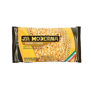 La Moderna Elbow Codos Pasta, 7 oz, Pack of 1 | Classic elbow codos pasta for soups, salads, casseroles, and family meals; semolina and durum flour; Non-GMO; kosher $0.54