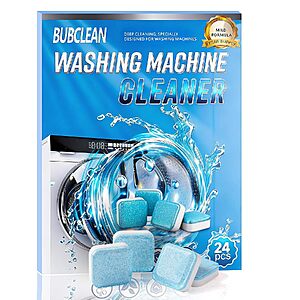 24-Count BUBCLEAN Washing Machine Cleaner Tablets (Lavender) $8.54 w/ S&S + Free Shipping w/ Prime or on $35+