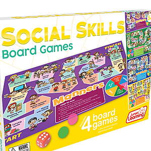 Junior Learning Social Skills Board Games (4 Games, Ages 5+) $13.99 + Free S&H w/ Walmart+