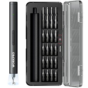 [Prime] 20-in-1 Workpro Mini Electric Precision Screwdriver Set $13.99 + Free Shipping