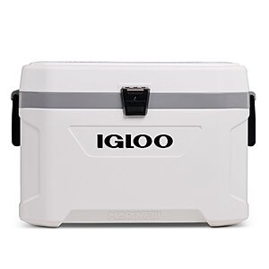 Igloo 54 Qt Marine Ultra Cooler, White | Insulated Ice Chest, Holds 85 Cans, THERMECOOL Foam Insulation, Stainless Steel Hybrid Latch $51.99