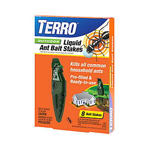 TERRO Outdoor Liquid Ant Bait Stakes, 8-Pack $8