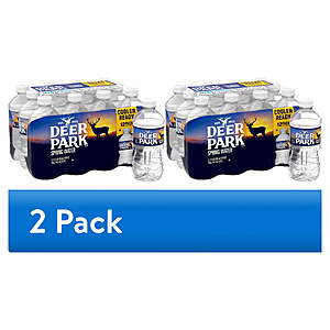 (2 pack) Deer Park Spring Water, 12 fl oz, 12-pack Plastic Bottles $6.58