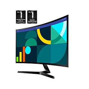 Samsung 27" Essential S3 (S36GD) Series FHD 1800R Curved Computer Monitor | 100Hz, Game Mode, Advanced Eye Comfort, HDMI and D-sub Ports (LS27D366GANXZA) $109.99