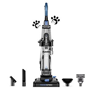 Eureka Upright Vacuum Cleaners, PowerSpeed Lightweight, NEU181A | Pet Hair, Carpet & Hard Floor, 2.6L Dust Cup, Pet Turbo Brush, Crevice & Upholstery Tools, Bagless, Blue $79.98
