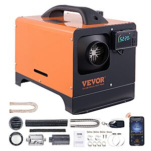 VEVOR Diesel Heater, 12V All-in-one Diesel Air Heater with Remote Control and LCD Display, 5L Fuel Tank Fast Heating Portable Diesel Parking Heater for RV, Truck $101.65
