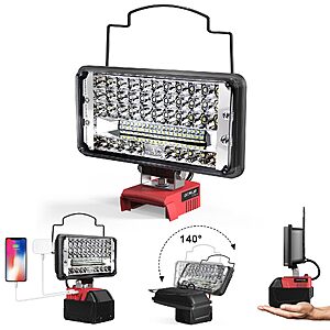 LED Work Lights Compatible with Milwaukee 18V Battery, 148W 14800LM $16.49