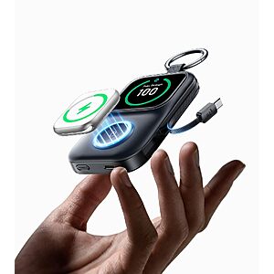 5000mAh 20W Joyroom Power Bank w/ Built-In Lightning & USB-C Cables & Apple Watch Wireless Charging (Black) $19.99 + Free Shipping w/ Prime or on $35+