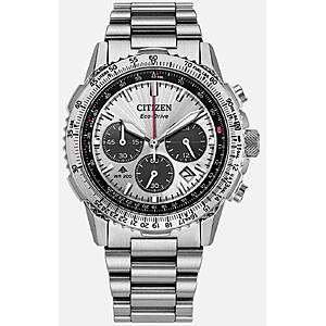 REFURBISHED Citizen Men's Navihawk Chronograph Date Eco-Drive Silver Watch 40 MM CA4660-61A $247