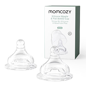 Momcozy Soft Baby Nipple Premium Natural Flow Silicone for Wide-Neck Bottles (Pack of 2, Large) - $4.99 @ Walmart