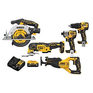 YMMV DEWALT 20-volt max 5 -Tool Brushless Power Tool Combo Kit 1 -Batteries Included and Charger Included ) | DCK530P1