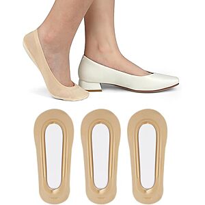 No Show Womens Ultra Low-Cut Invisible Non-Slip Nylon Socks for Flats Loafers Heels (Varies based on Color / Count) STARTING AT $4.99 AC