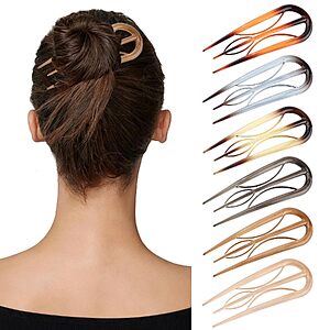 6-Count CHLINS Large U-Shaped French Twist Hair Pins (various) $2.49 + Free Shipping w/ Prime or on $35+