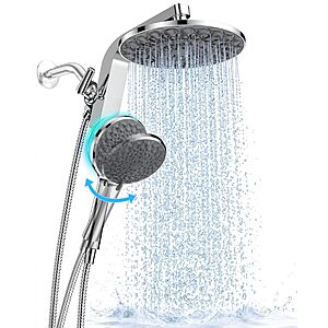 HOPOPRO 9" Dual Magnetic Shower Head Combo w/ Handheld & Diverter $39.99 + Free Shipping