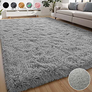 Lalado 4ft x 6ft Area Rug, Soft Fluffy Indoor Shag Area Rugs $12.32
