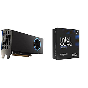 Video Card, CPU Combo: Intel Pro B50 16GB GDDR6 + Intel Core Ultra 7 270K Plus w/ Free MSI MAG Coreliquid A13 + Intel AI Software Bundle 2026 $729.99