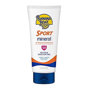 [SnS, AC] $5.24 | 5-Oz Banana Boat Sport Mineral Sunscreen SPF 50 Lotion at Amazon