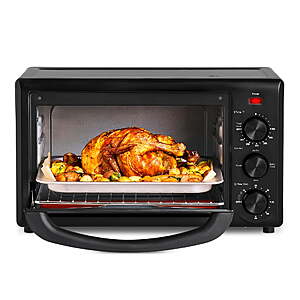Dash 23L Air Fryer Toaster Oven with Aircrisp Technology, 6-Slice Capacity, Black - $54.98