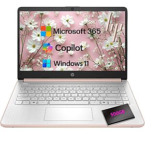 HP 14" Laptop Computer 2026, Intel N150 CPU, Office 365, EXT 500GB HDD $349.99