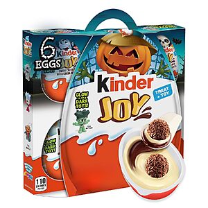 6-Count Kinder Joy Halloween Glow-in-the-Dark Treat & Toy Eggs $8.78 + Free Shipping w/ Prime or on $35+