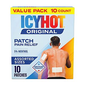 10-Count Icy Hot Original Pain Relief Patch Variety Pack (5 Medium + 5 Large) $6.84 w/ S&S + Free Shipping w/ Prime or on $35+