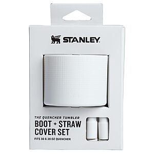 Stanley Quencher Silicone Boot & Straw Cover Cap Set for 20/30-Oz Tumbler (Pale Stone or Sand) $4 + Free Shipping w/ Prime or on $35+