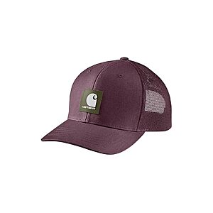 Carhartt Men's Rugged Flex Twill Mesh-Back Logo Patch Cap (Cherry Lacquer) $12.99 + Free Shipping w/ Prime