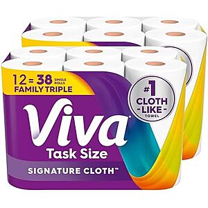 [SnS, AC] $23.71 | 12-Pack 141-Sheets Viva Signature Cloth Paper Towels at Amazon