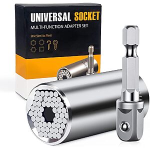 Geekman Universal Socket Wrench Adapter Set (1/4" - 3/4" / 7mm-19mm) $5.82 + Free Shipping w/ Prime or on $35+