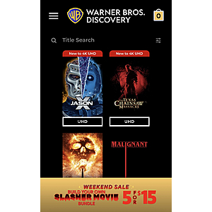Fanflix: Build Own WB Slasher Digital Bundle 5 for $15