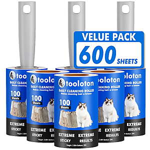 6-Pack 600-Sheet Tooloton Extra Sticky Lint Rollers w/ Refills $13.99 + Free Shipping w/ Walmart+ or on $35+