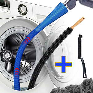 $10: Dryvenck 3 PCS Dryer Vent Cleaning Kit, Dryer Vent Cleaner Brush ,Vacuum Attachment ,Dark Blue at Walmart