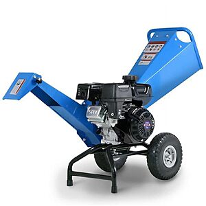 Landworks Rotor Wood Chipper Mulcher, 3 Inch Max Capacity | Heavy Duty, 7 HP Gas Powered Engine with a 15:1 reduction ratio, Processing Branches up to 3" at 3600 RPM
